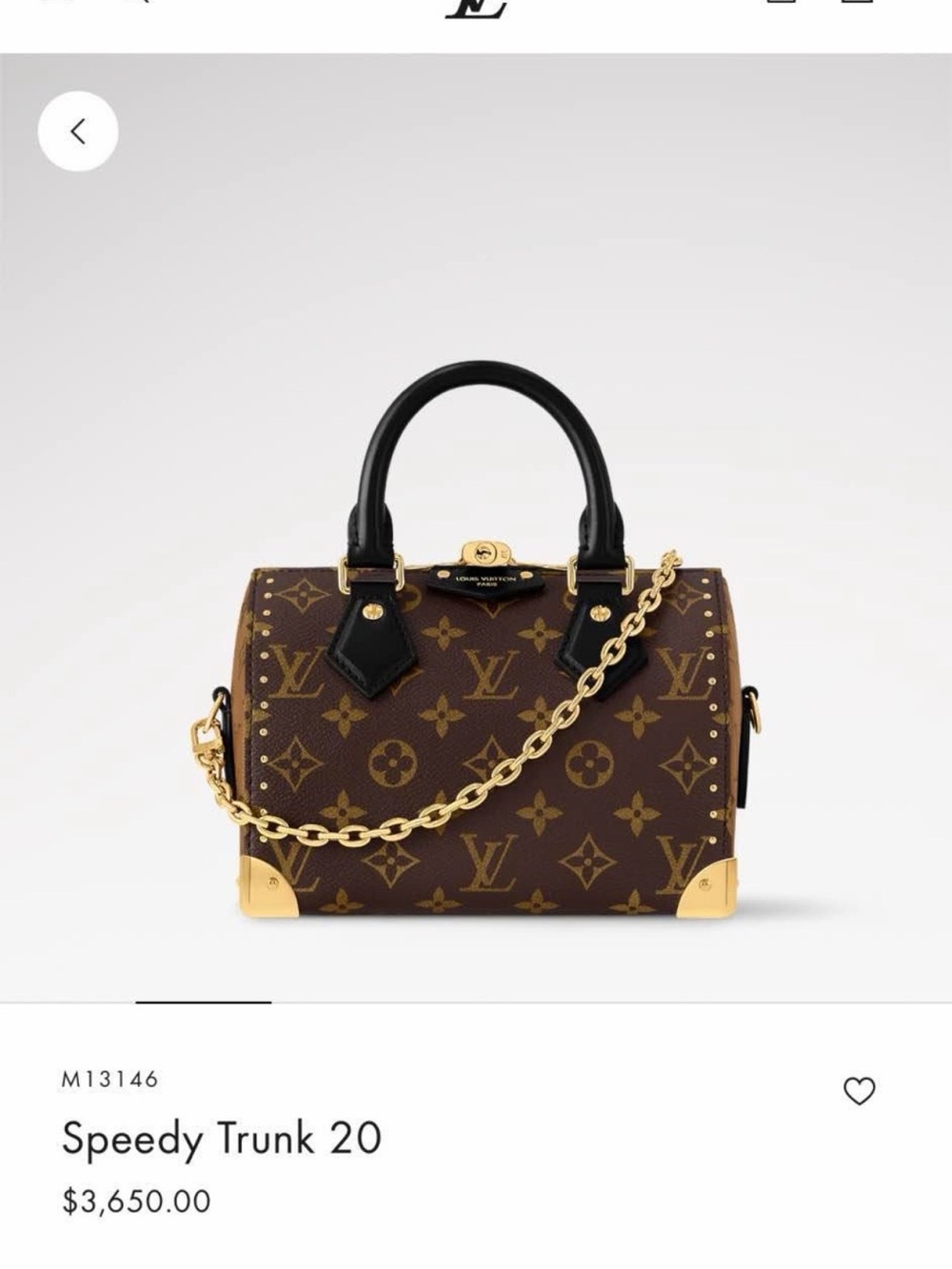 Like NEW! Authentic Louis Vuitton Speedy Trunk 20 Handbag in Monogram